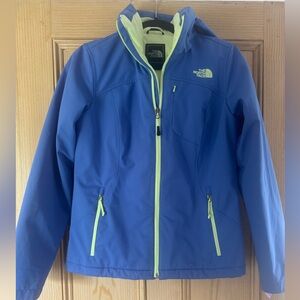 The North Face womens Jacket in Blue and Lime
